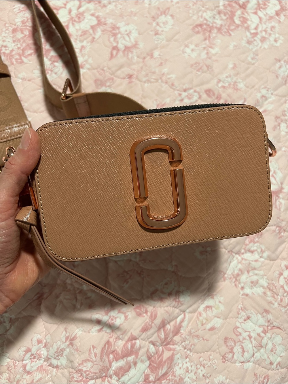 Marc Jacobs tan/rose gold Crossbody Camera Bag